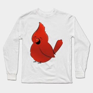 Cardinal Chibi Bird Long Sleeve T-Shirt